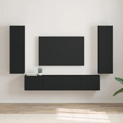 Mobile TV da parete 2 pz-Set di 2 Mobile TV a Muro-Credenza TV Nero 30 x 31 x 100 cm