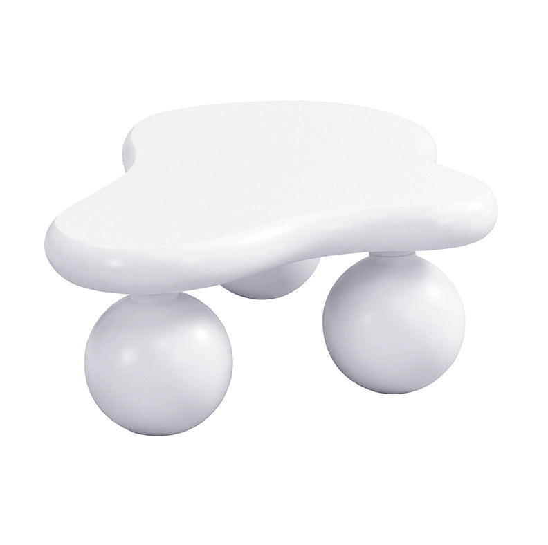 Tavolino da salotto a forma di nuvola con LED 16 colori; 95x62;5x32 cm; bianco in MDF