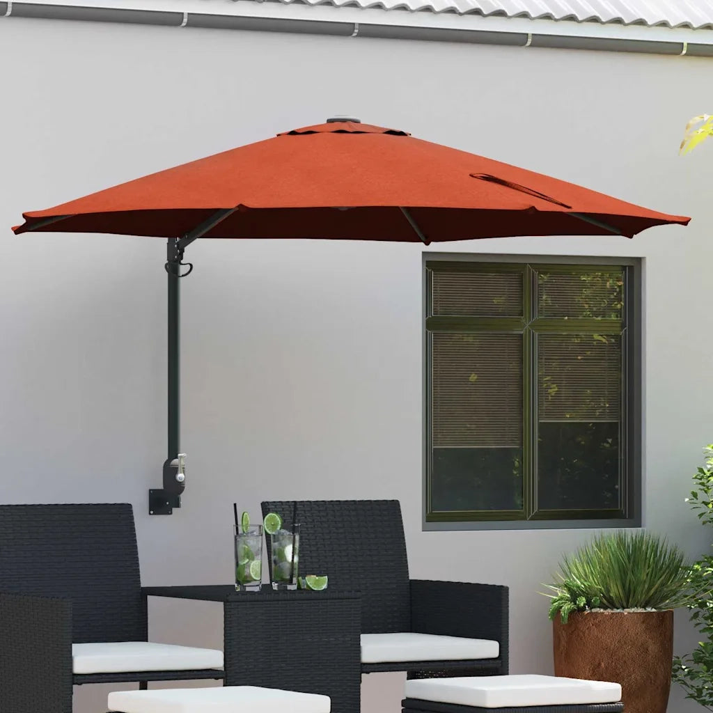 Ombrello da giardino-Ombrellone da spiaggia Terracotta 248 x 248 x 148 cm 775241