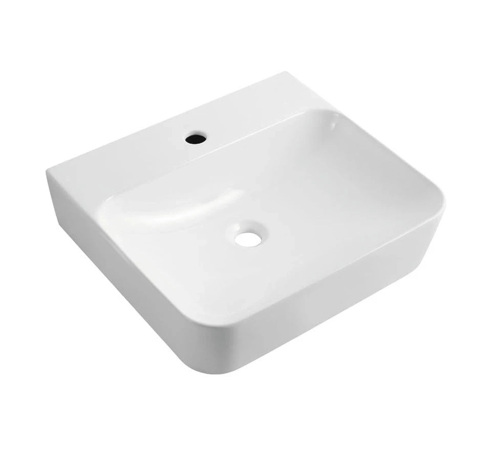 Lavabo a parete rettangolare LINPH cm 60 bianco lucido
