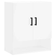 Mobiletto a muro dal design moderno con vano contenitore 60 x 31 x 70 cm in legno composito bianco 02_0048765