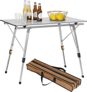 Tavolo picnic pieghevole - Altezza regolabile - Alluminio - 90x52.2X (45-72) cm Tavolo da viaggio