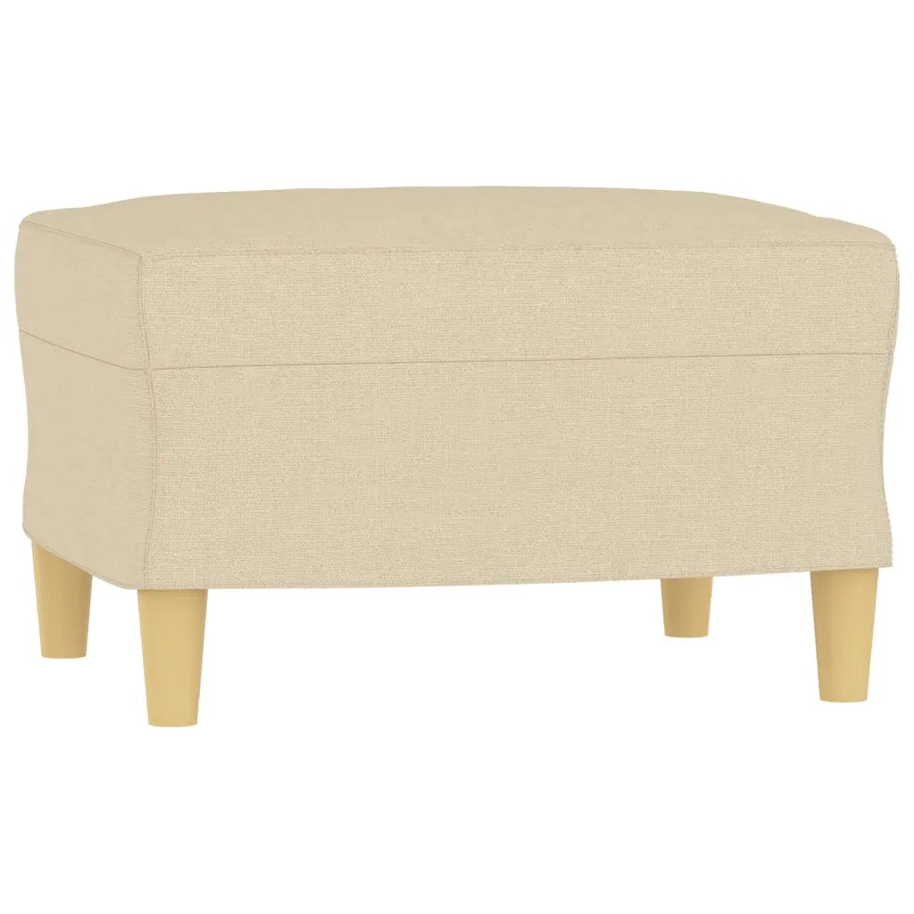 Set Divani 4 pz con Cuscini Crema in Tessuto