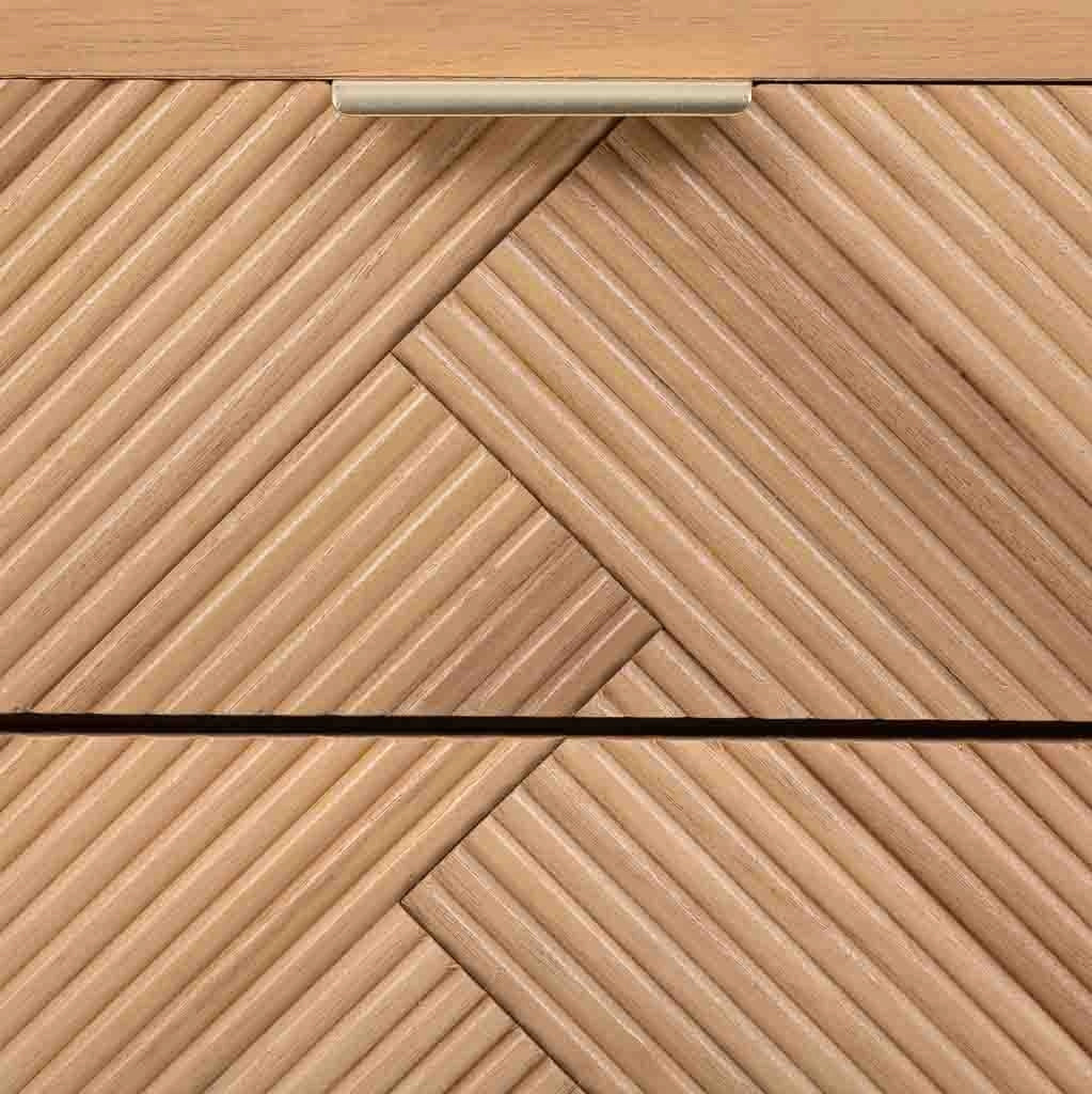 Comodino in legno con 1 porta e 1 cassetto marrone 42x34x70