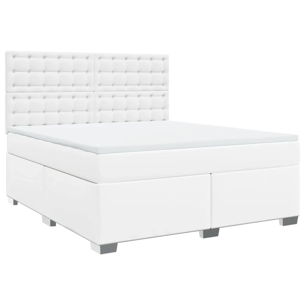 Giroletto a Molle con Materasso Bianco 180x200 cm in Similpelle 3293033