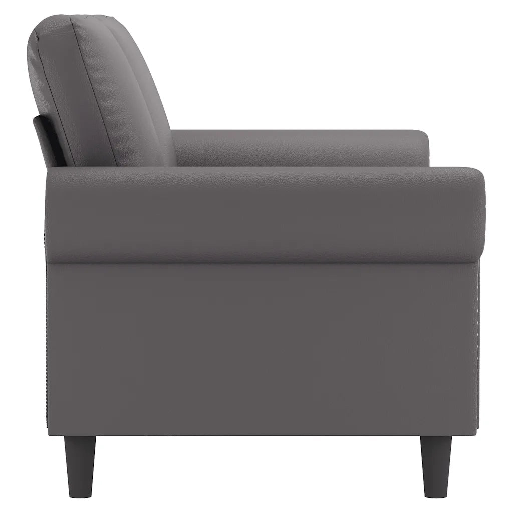 Divano a 2 Posti Grigio 140 cm in Similpelle 359506