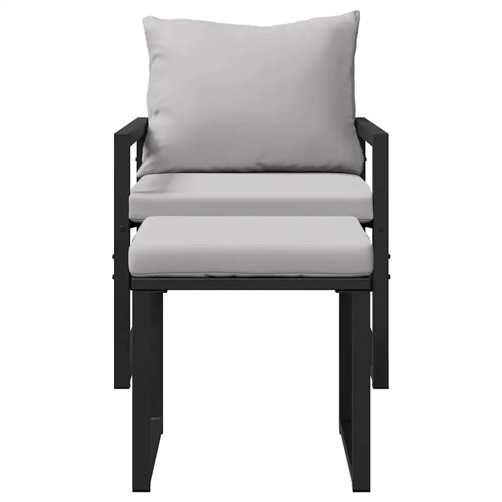 Arredamento da Giardino 4 pcs Grigio chiaro Poliestere