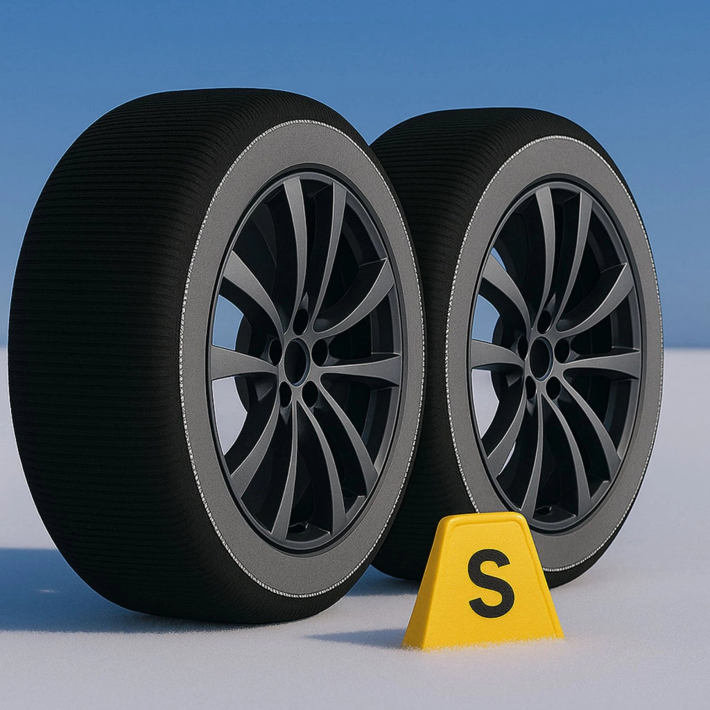 Calze Da Neve per Auto Omologate EN 16662-1 2020 Modello Nero Standard Misura S