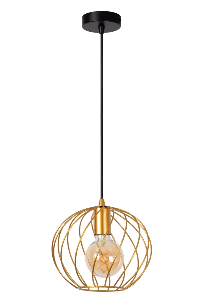 Lampada sospensione metallo Ø25 ottone Danza E27 Lucide