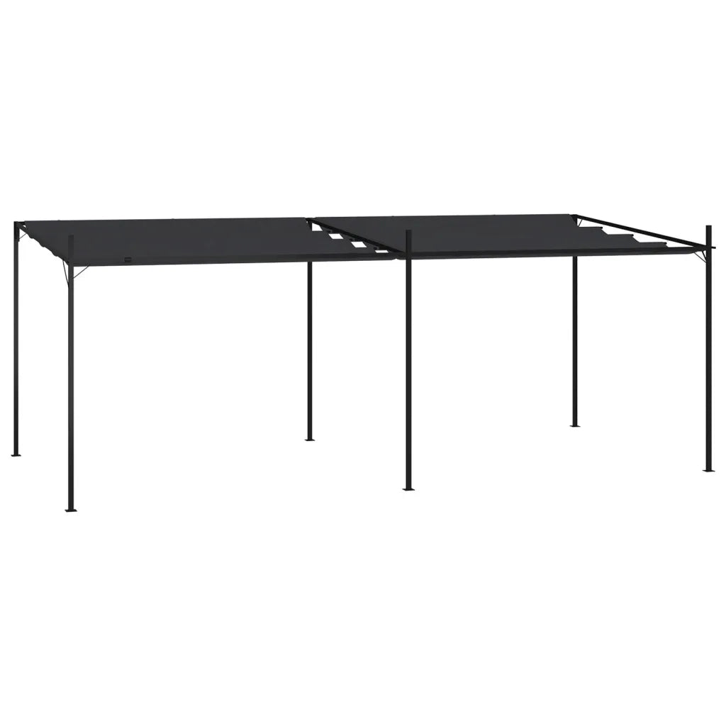 Gazebo con Tetto Retrattile 600x300x233 cm Antracite cod mxl 65918