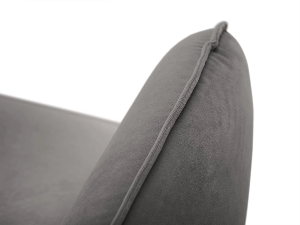 Cosmopolitan Design - Divano "Vienna" 2 posti in velluto grigio chiaro 