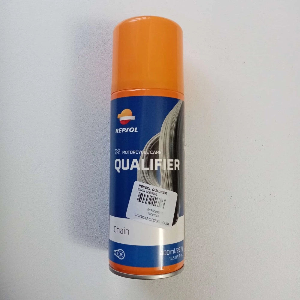 Repsol qualifier 400ml / 257gr grasso lubrificante ad alta adesività per catene motocicli