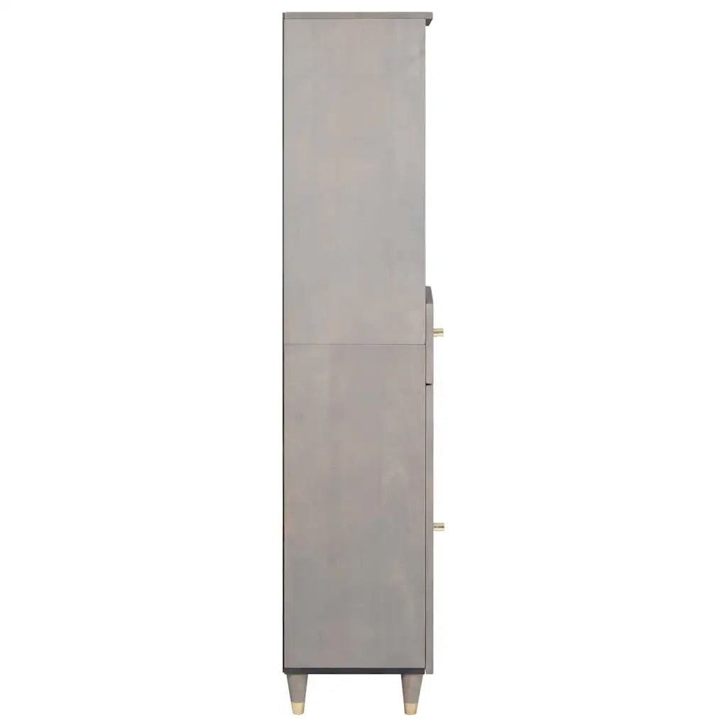 Mobile da Bagno Grigio 38 x 33 x 160 cm Legno di mango massello 4018794