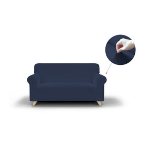 Copridivano Elasticizzato 1 Posto in Poliestere Dahlia Blu Scuro