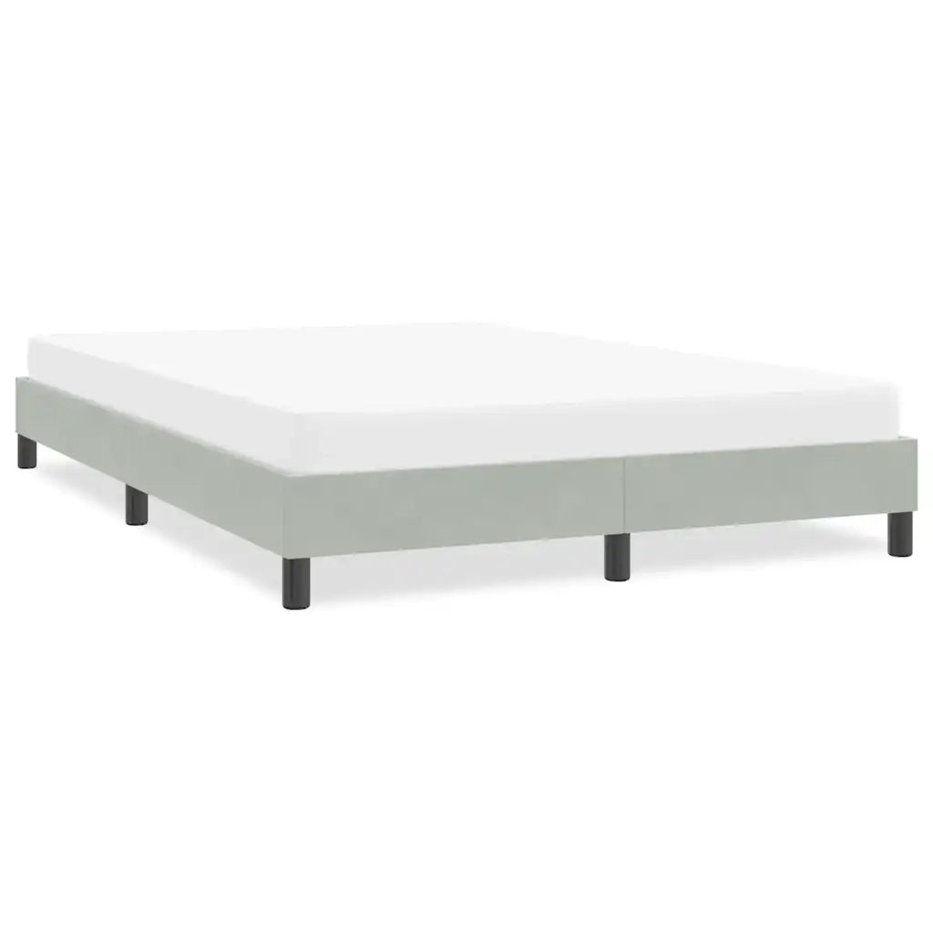 Giroletto senza Materasso-Struttura Letto Grigio Chiaro 140x220 cm Velluto