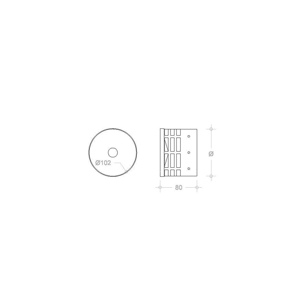 Fumaiolo eco gas inox innesto m maschio, diametro 100mm