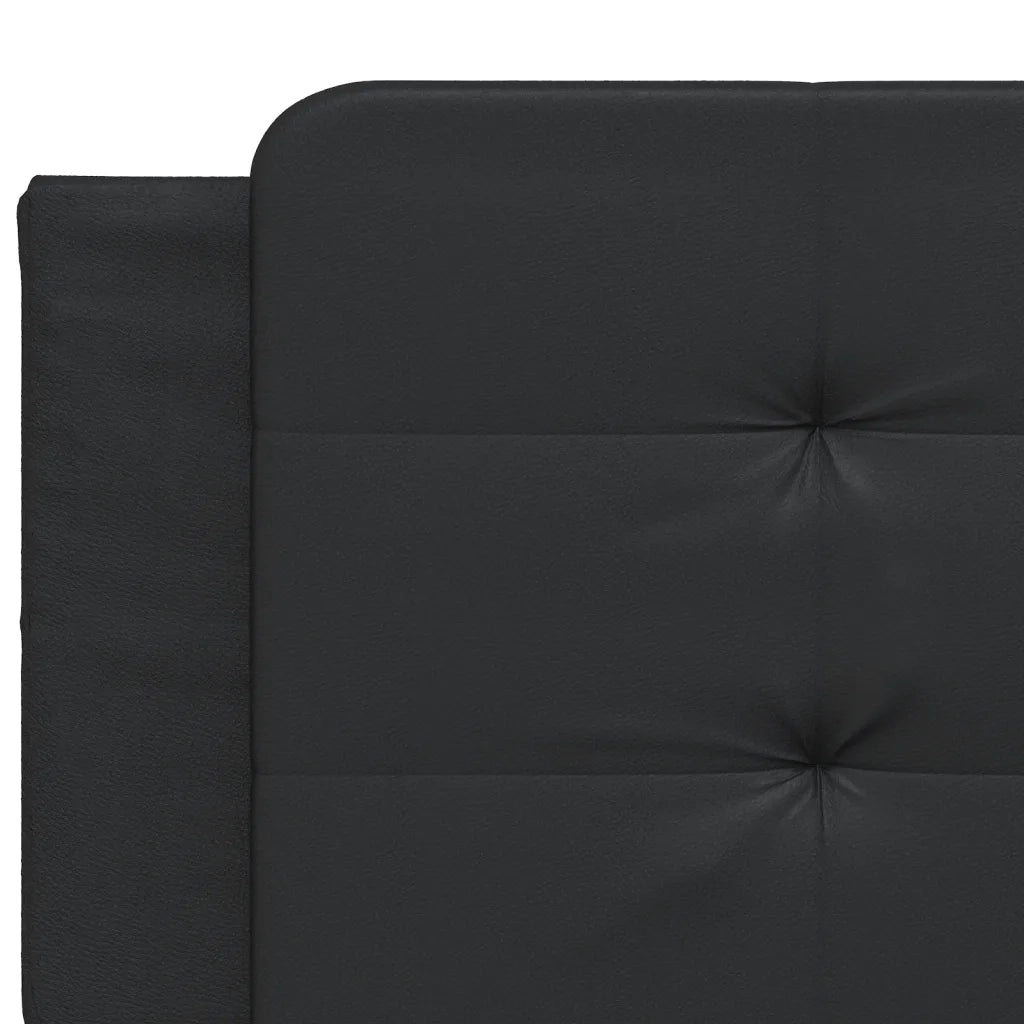 vidaXL Letto con Materasso Nero 200x200 cm in Similpelle