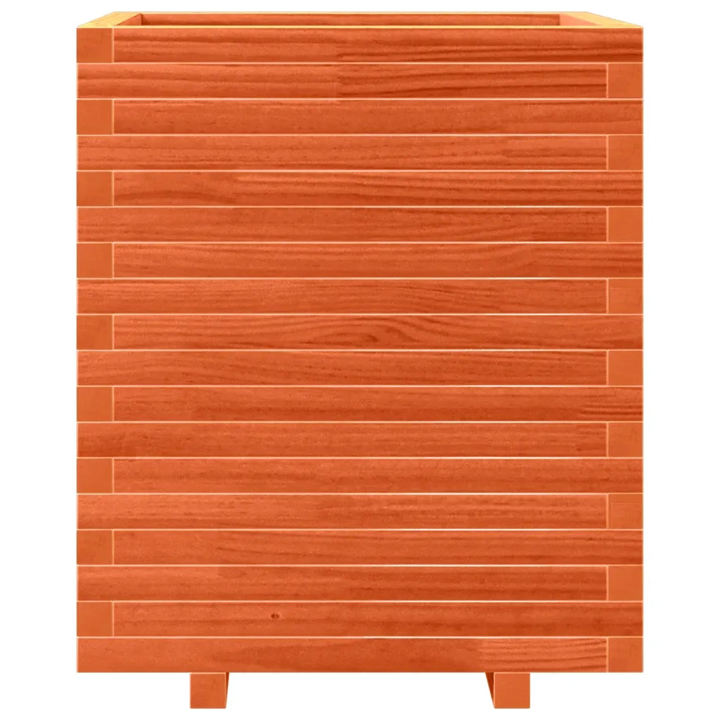 Fioriera Giardino Marrone Cera 60x60x72 cm Legno Massello Pino 3282616