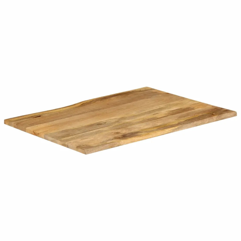 Piano per Tavolo 90x80x3,8cm Bordi Vivi in Legno Massello Mango 370747