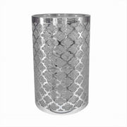 Trade Shop - Bicchiere Porta Spazzolini Accessorio Bagno Argento Stile Barocco Arredo 59107 -