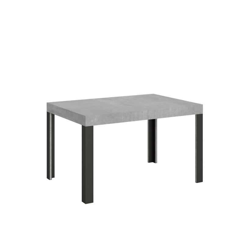 Tavolo allungabile 90x130/234 cm Linea telaio Antracite - Cemento