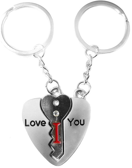 Sostituto di chiave con etichetta "Ti amo" - Etichette per chiavi - Regalo di San Valentino - Romantico - Anniversario - Piccolo regalo - Anello per chiave