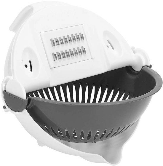 Multifunzionale 9-in-1 Snipper per Verdure con 7 Lame - Raspa Portatile - Snipper per la Cucina - Acciaio Inossidabile - 22x11cm - Raspa per la Cucina