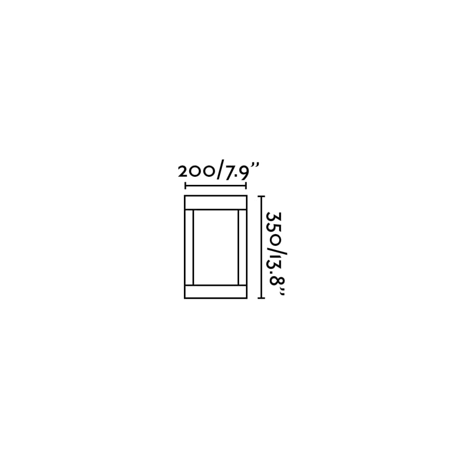 PILO 350 Lampada paletti muro grigio 3000K