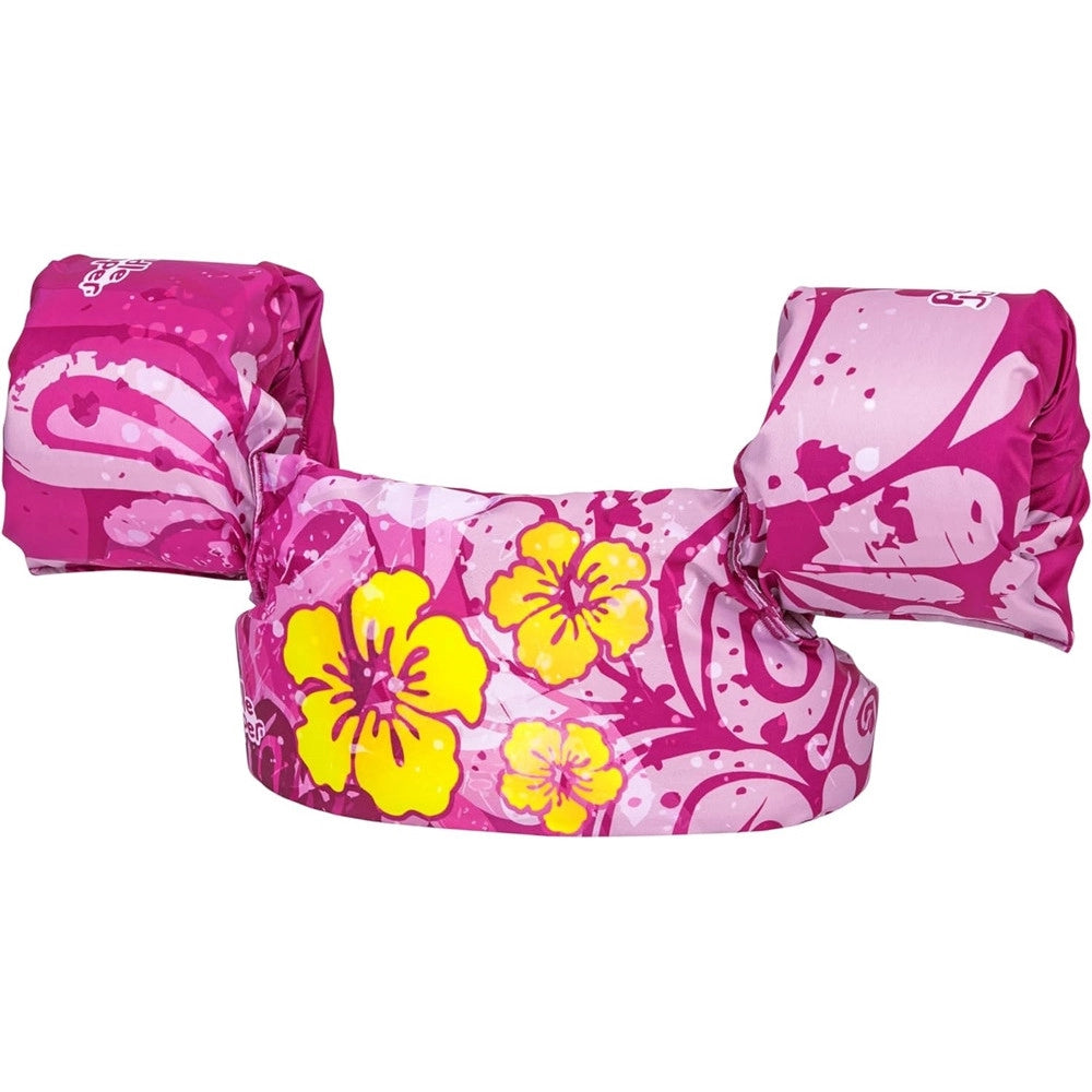 Trade Shop - Gilet Salvagente Per Bambini Fiori Tropicali Giubbotto Galleggiante Con Braccioli 90144 -