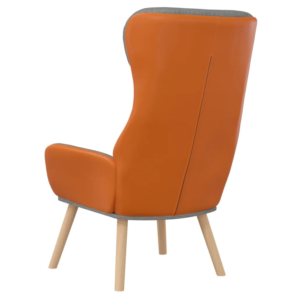 Poltrona Rilassante Grigio Chiaro in Tessuto e PVC cod mxl 14912