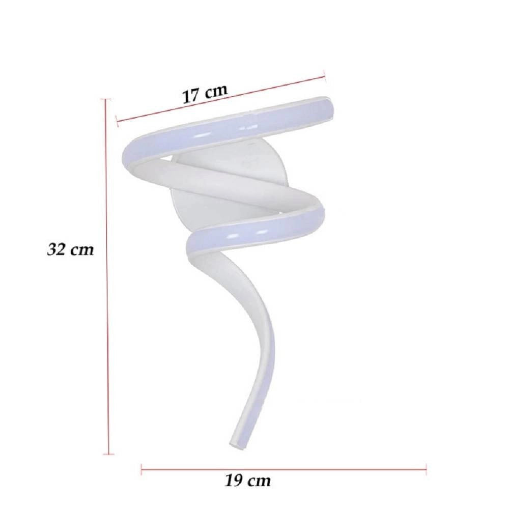 Trade Shop - Applique Led Curvo 10 W Lampada Da Parete Stilizzata 3 Colorazioni Luce Aq19-3c -
