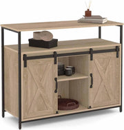 Credenza a 2 ante scorrevoli 100 cm QUEBEC design industriale