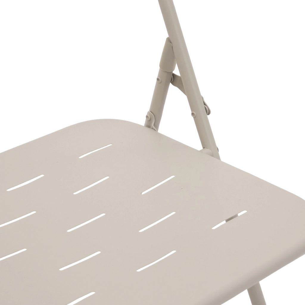 SET BISTRO PIEGHEVOLE 3 PEZZI 60x60x73 cm Acciaio Beige