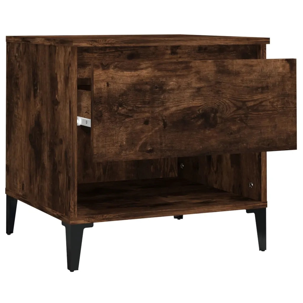 Tavolino da Salotto Rovere Fumo 50x46x50cm in Legno Multistrato 819558