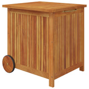 Baule da giardino con ruote 60 x 50 x 58 cm legno di acacia 02_0013066