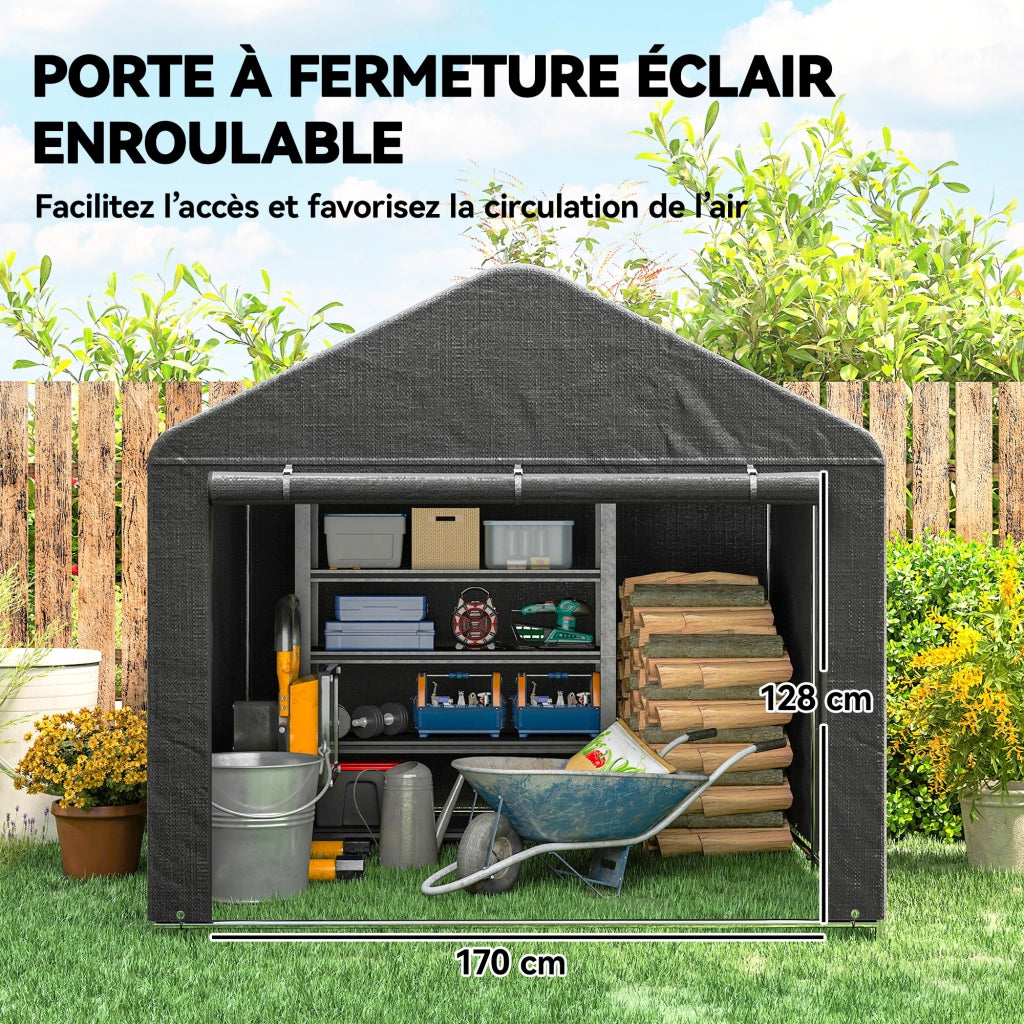 Tenda da Giardino Impermeabile ¨C zephmum ¨C 200x238x183 cm Grigio