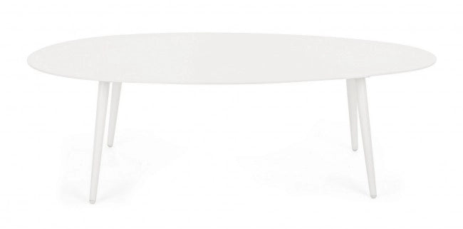 Tavolino da esterno ovale in alluminio antracite 120x75 cm - ADVENTURE