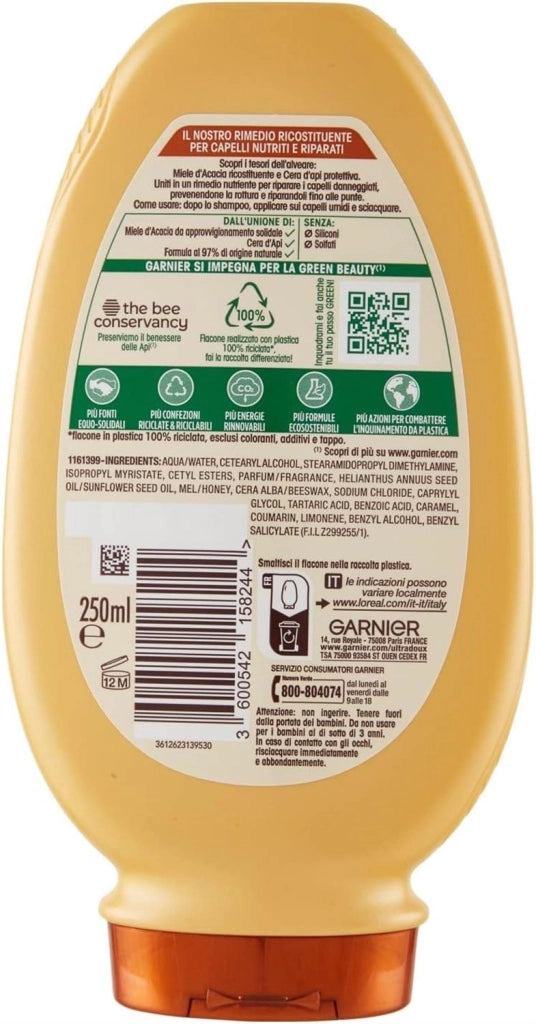 GARNIER ULTRA DOLCE BALSAMO PER CAPELLI TESORI DI MIELE 250 ML RICOSTITUENTE