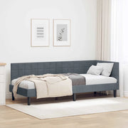 Cornice del letto ad angolo Grigio scuro 80 cm x 200 cm Velluto 42016409