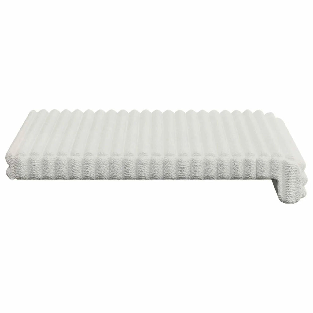 Cuscino per panchina 4 pcs Corduroy Morbido Crema 42043144