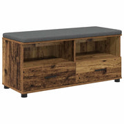 Panca per ingresso con cuscino Legno vecchio 100 x 38 x 46 cm