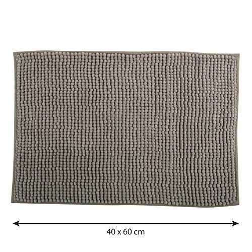 TAPPETO ANTISCIVOLO DA BAGNO CINIGLIA 40X60 CM- Tortora- SPIRE