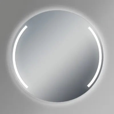 Specchio LED 75 cm con doppia sabbiatura ad arco e illuminazione perimetrale