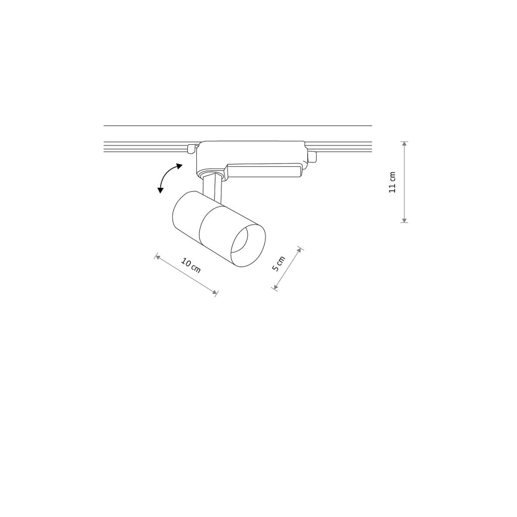 Faretto binario 1 circuito LED 7W 4000K bianco Tinos