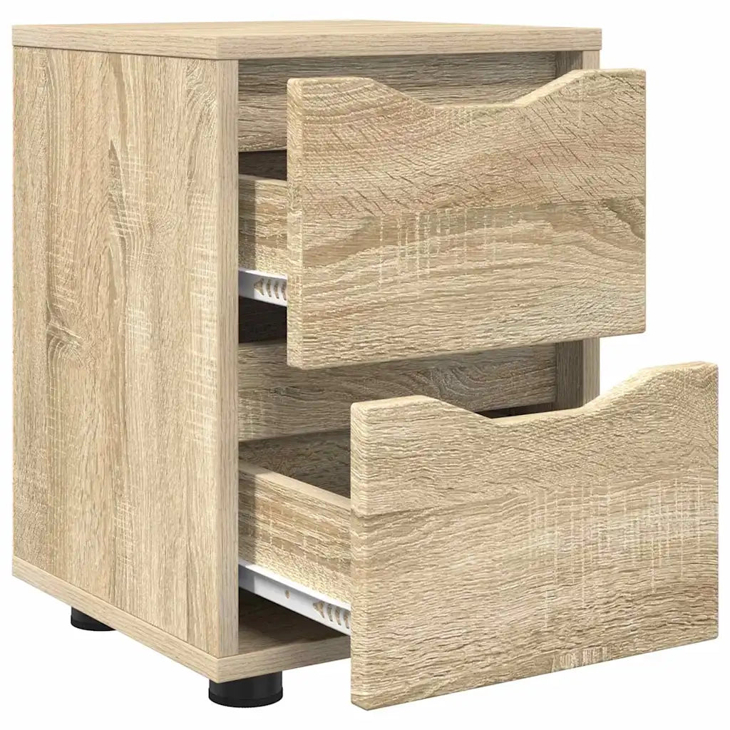 Comodini con cassetto 2 pcs Rovere Sonoma 30,5 x 30 x 43 cm 888802