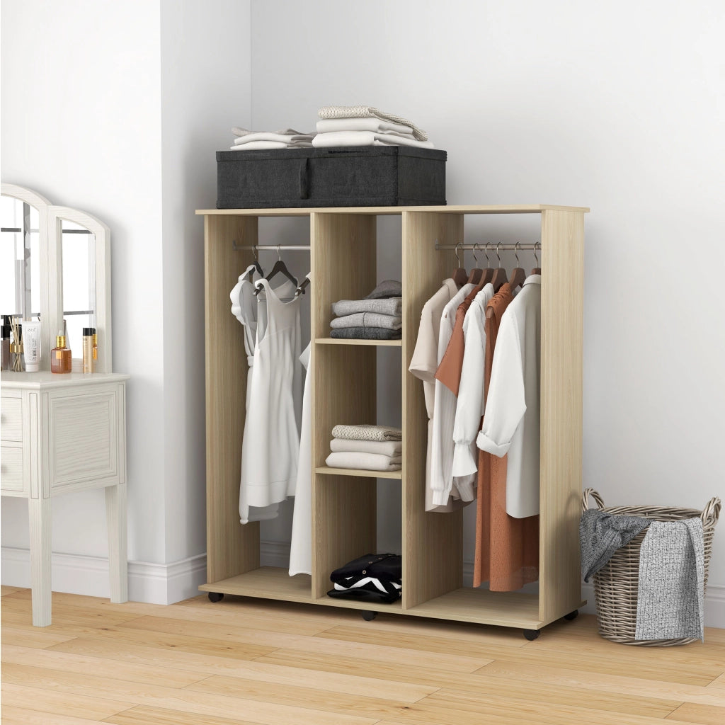 Armadio Scorrevole ¨C zephmum ¨C Legno Naturale 120x40x128 cm