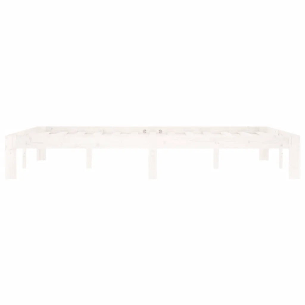Giroletto-Struttura Letto Bianco in Legno Massello di Pino 140x200 cm 301342