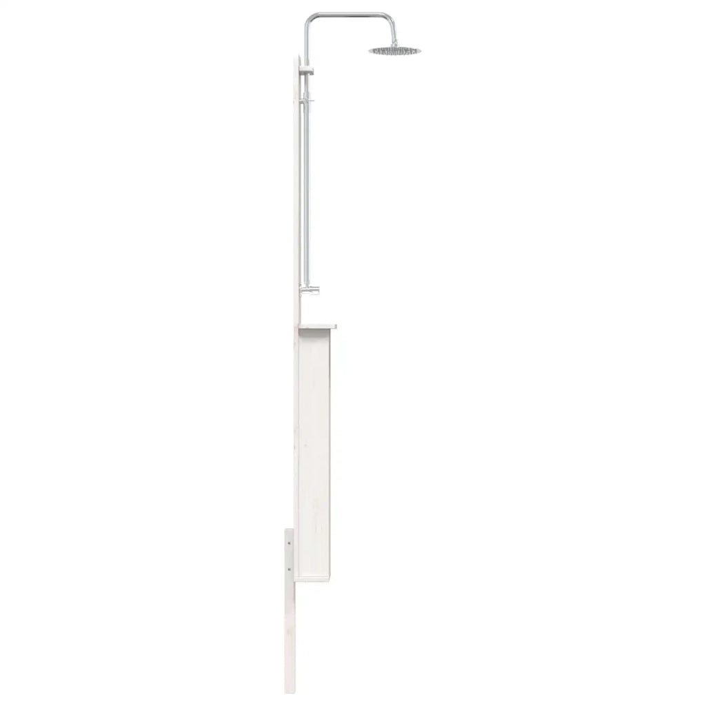 Doccia da esterno 246 cm Legno massello di pino e acciaio inox 886353