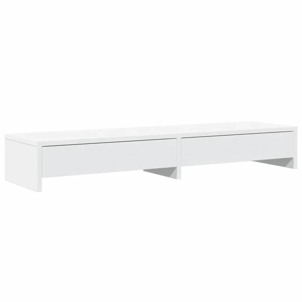 Supporto per Monitor con Cassetti Bianco 100x27x15 cm in Legno Agglomerato CFW5929326