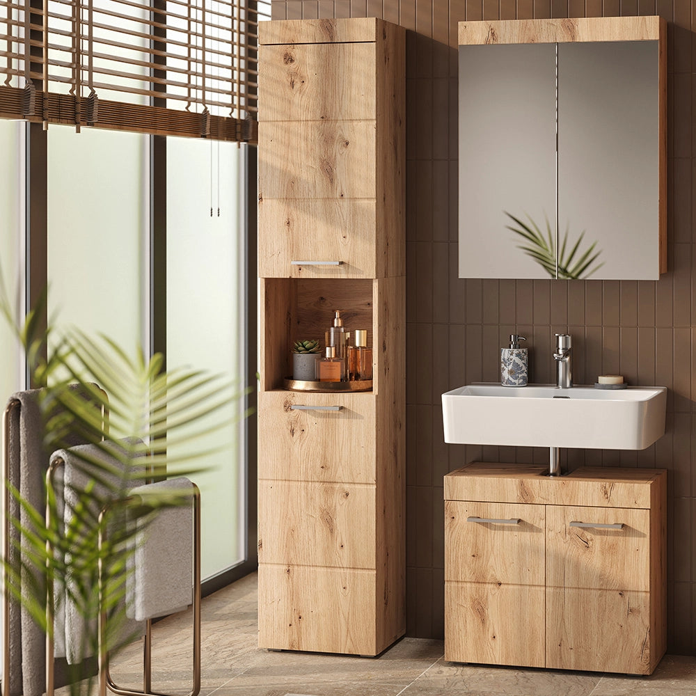 Mobile bagno alto Luna Quercia Wotan 37 x 190 cm Vicco